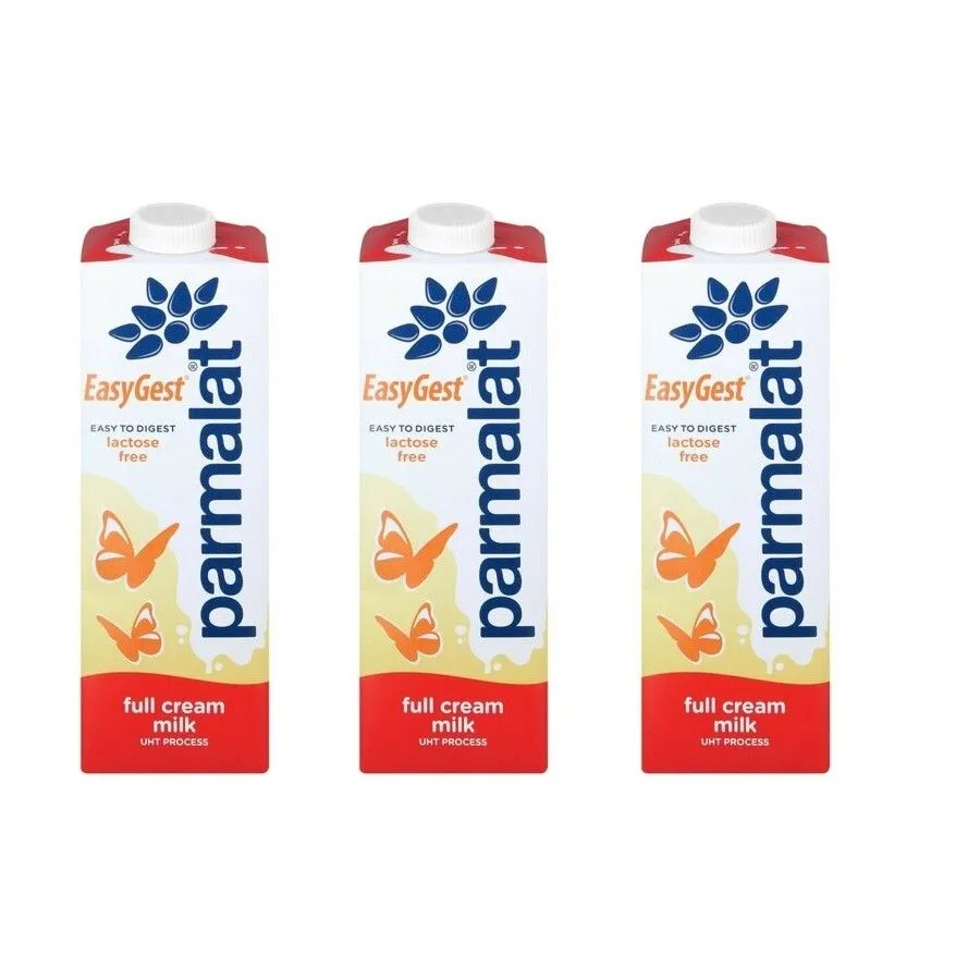 Parmalat Easy Gest UHT Full Cream Milk Lactose Free - (3x 1L)