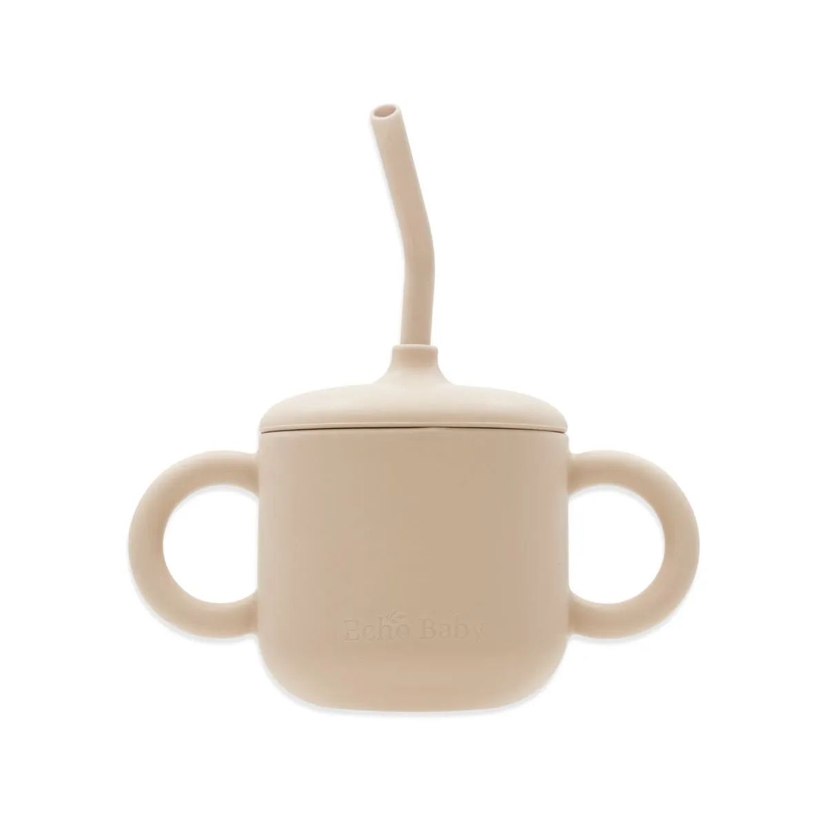 Echo Baby Silicone Training Cup with Straw -  Ivory