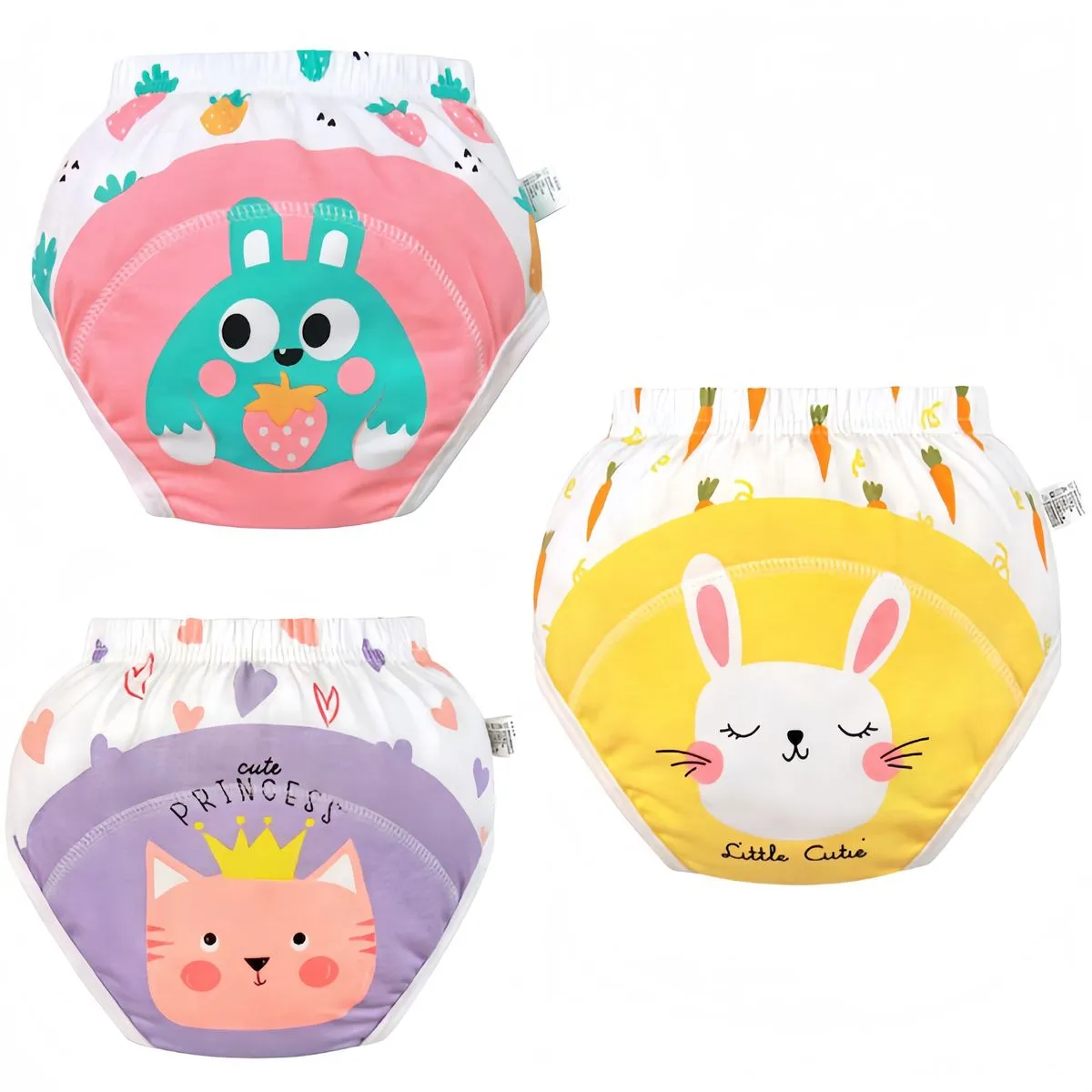 Hexchasty 3 Pack Reusable & Absorbent Training Panties for Potty,15-18kg