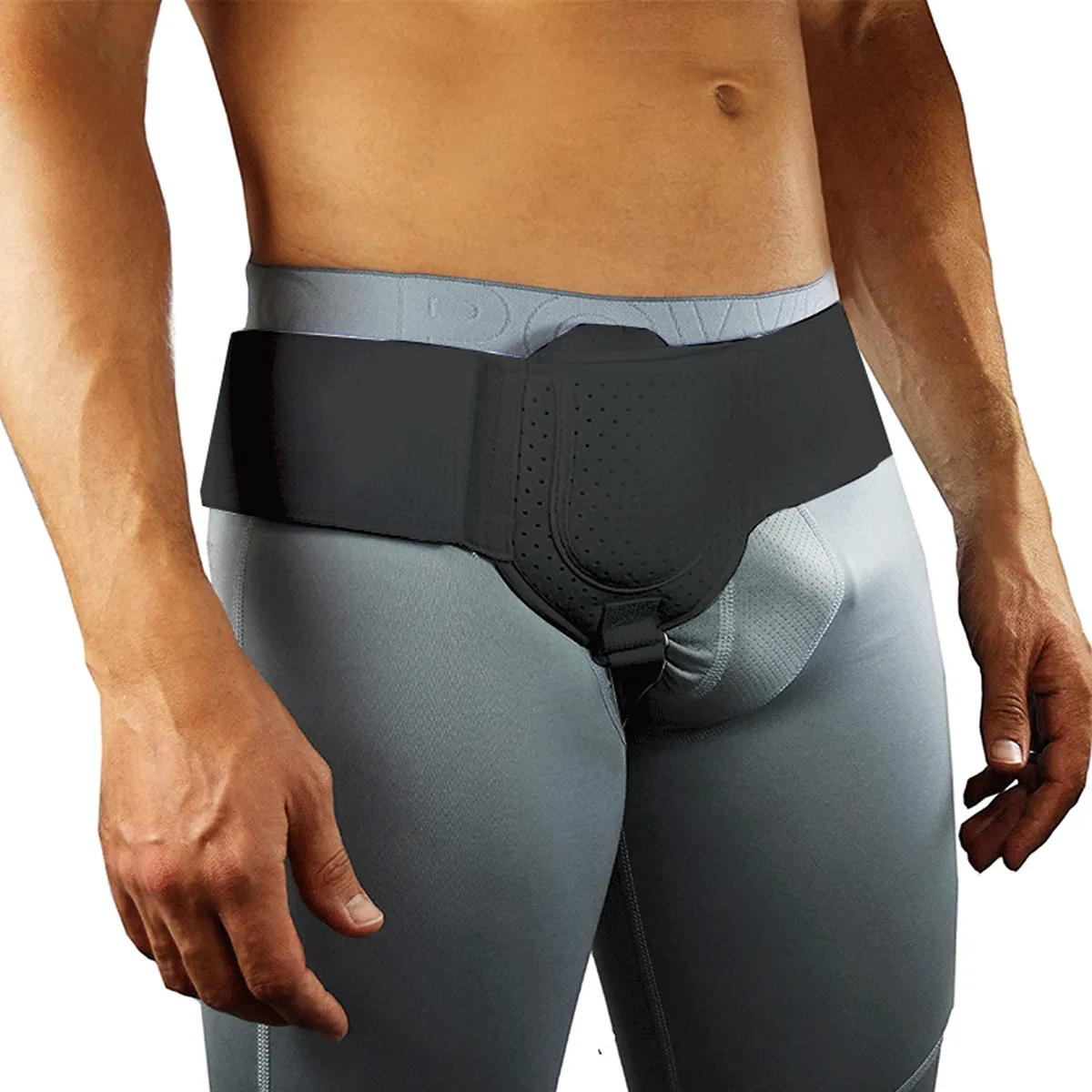 Hernia Support Belt Groin Hernia Support Post Surgery Hernia Belt - Black