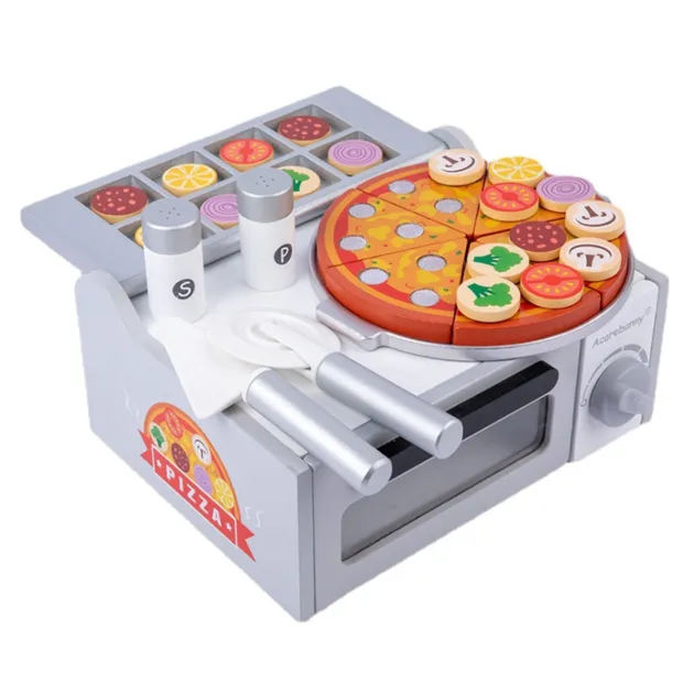 Kids Pretend Play Wooden Pizza Oven Toy