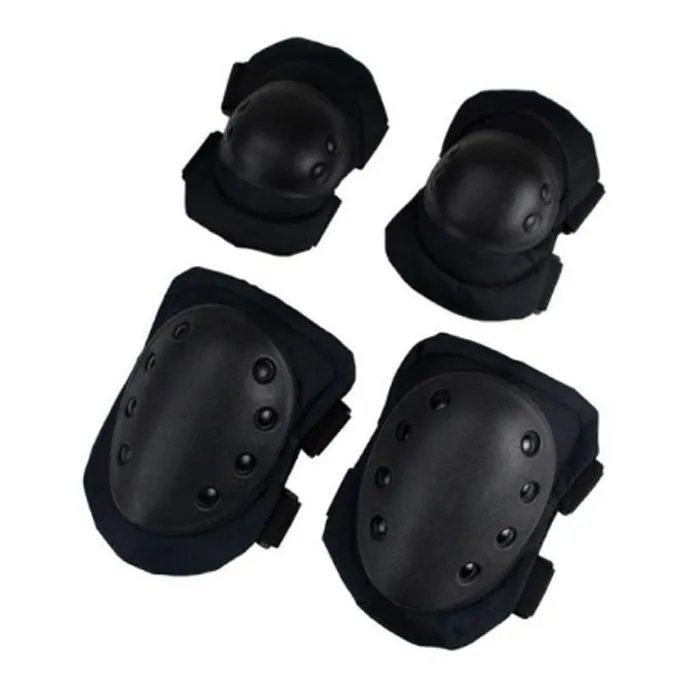 Tactical Knee and Elbow Pads Set - Black