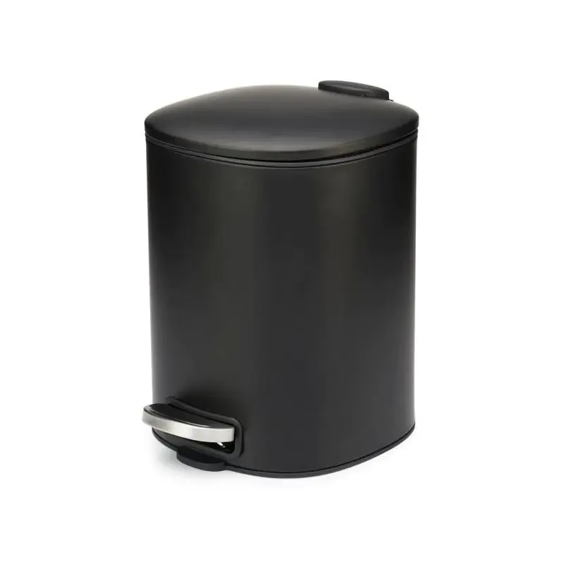 Round Pedal Bin with Soft Close - 5L - Black