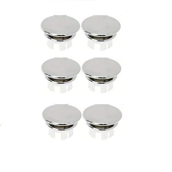 6-piece Sink Overflow Cover, Double Ring Basin Drain Cover for Kitchen Bath