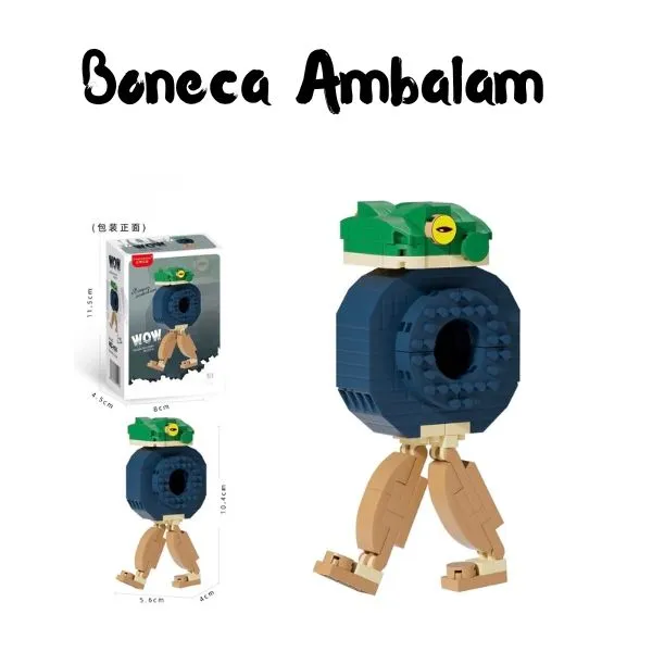 Brain Rot - FunBuild DIY Animal Figure Building Block Set - Blue, Green