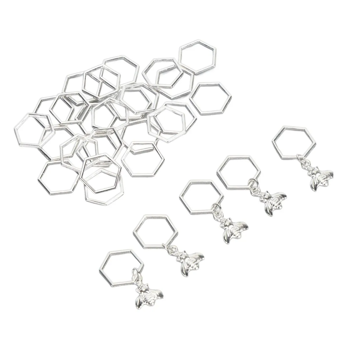 Metal Hex Knitting Markers 30Pcs Crochet Set