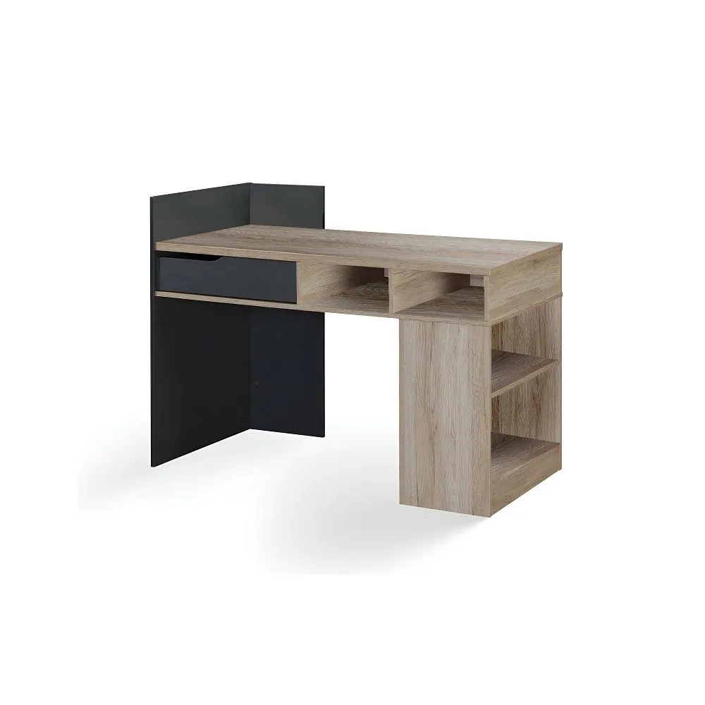 LINX Ohio Work Desk - Sonoma Oak & Dark Grey