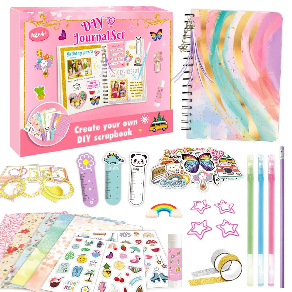DIY Diary Set, Scrapbook Kit, Children's Gift Set