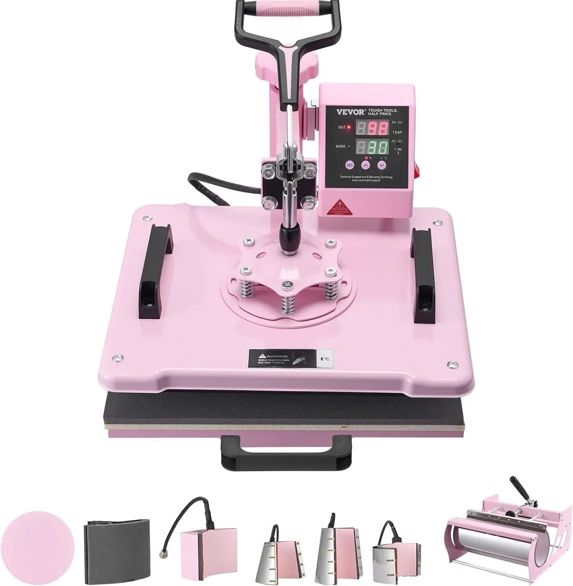 8 in 1 Heat Press Machine Combo with 11 OZ Tumbler12x15 inch for T-Shirts