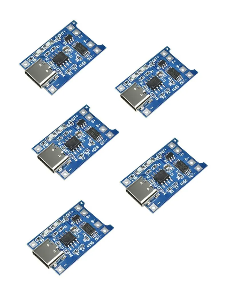 Robotico TP4056 1A Lipo Battery Charging Board Type-C (5pcs)