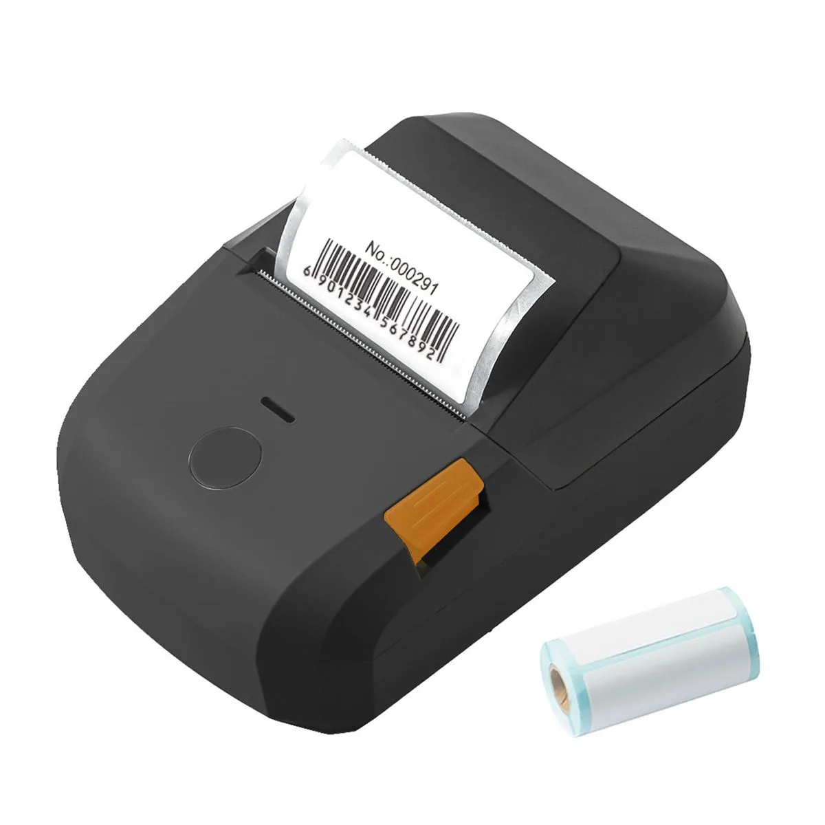 Portable Bluetooth Thermal Label Printer Including 50x30mm Free Label - Black