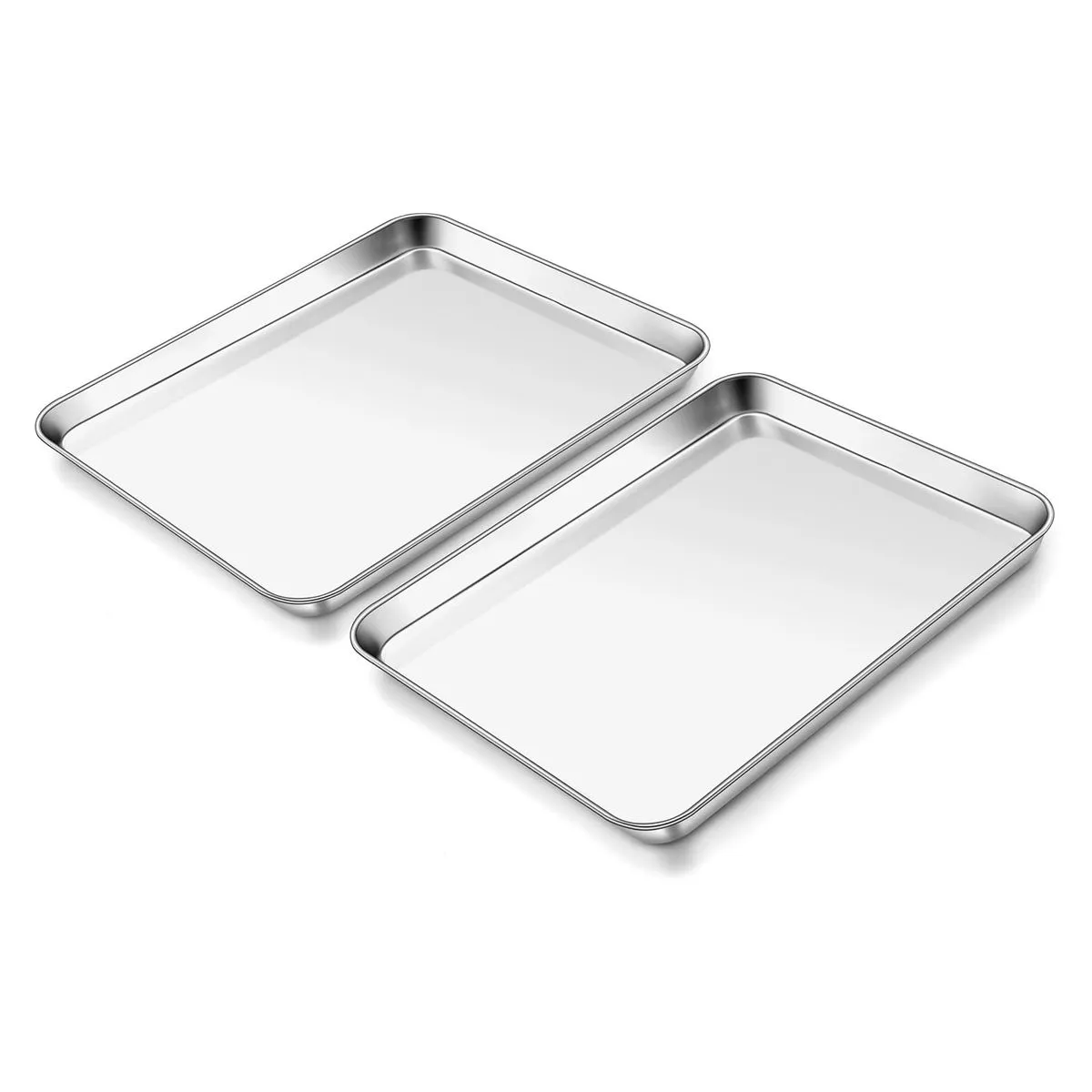 P&P CHEF Rectangular Kitchen Baking Sheet Tray Set of 2 - 31x24cm