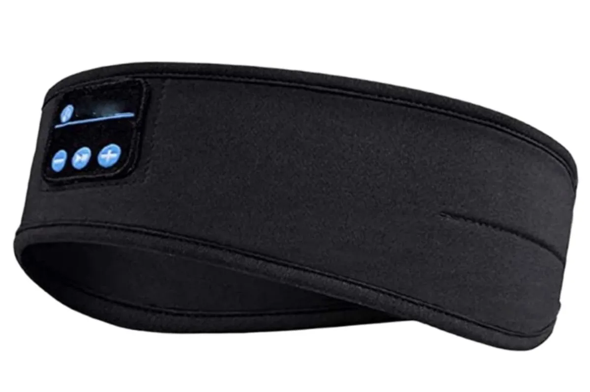 Music Headband with Microphone - Bluetooth 5.4 Ski Tunes Headphones(Black)