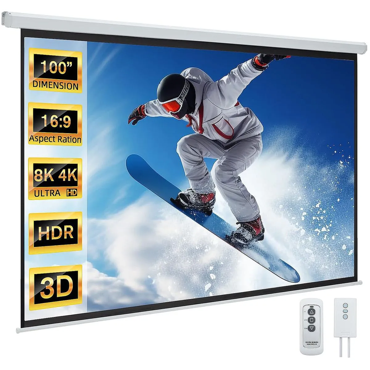 100'' Motorized Electric Projector Screen