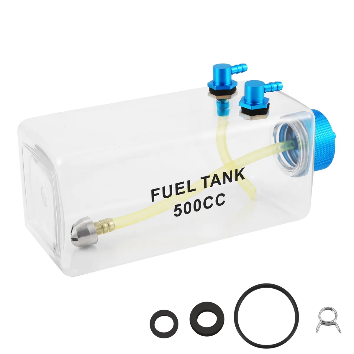 Fuel Tank Petrol Transparent Plastic Bottle 500CC CNC for RC Gas and Nitro