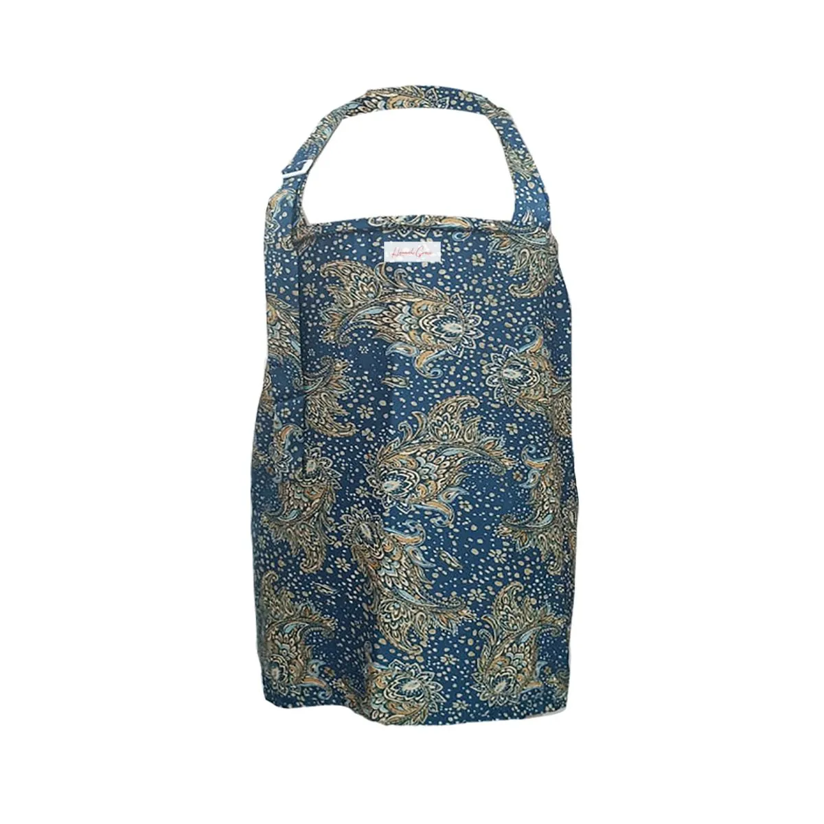 Hannah Grace Maternity Peacock Blue & Gold floral Nursing Covers/Aprons