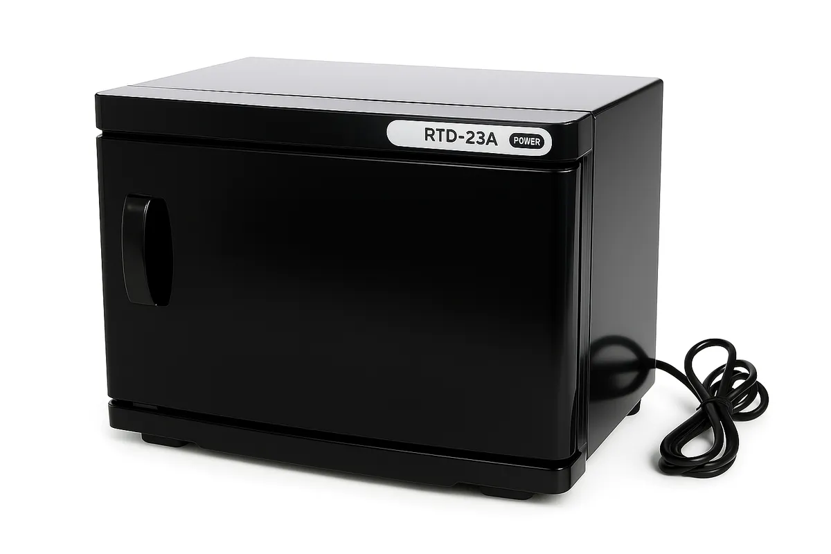 Towel Warmer & UV Steriliser Cabinet 32L Electric Heated Towel Unit - Black