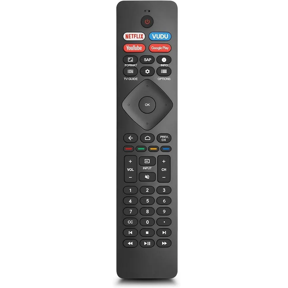 Smart IR TV Remote Control Replacement for Philips 4K UHD Android Smart TVs
