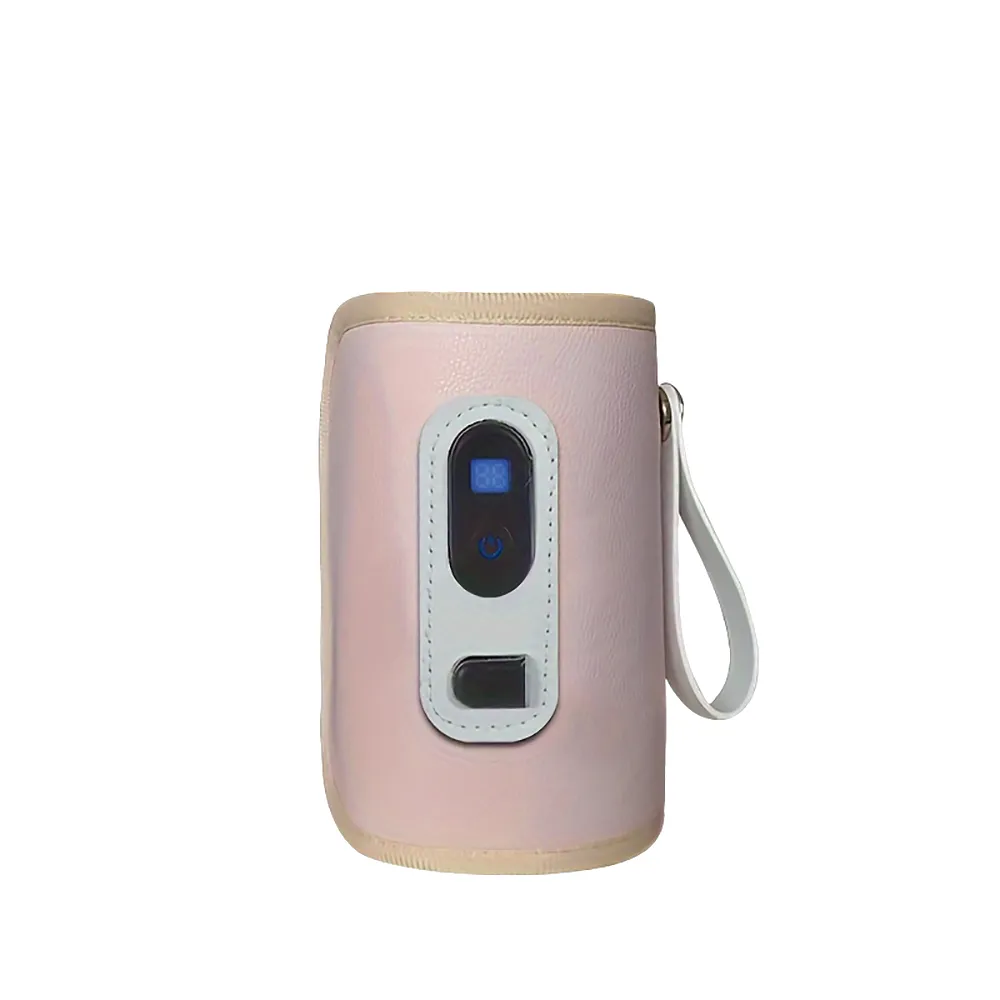Portable Baby Bottle Warmer And Sterilizer With Digital Display - Pink
