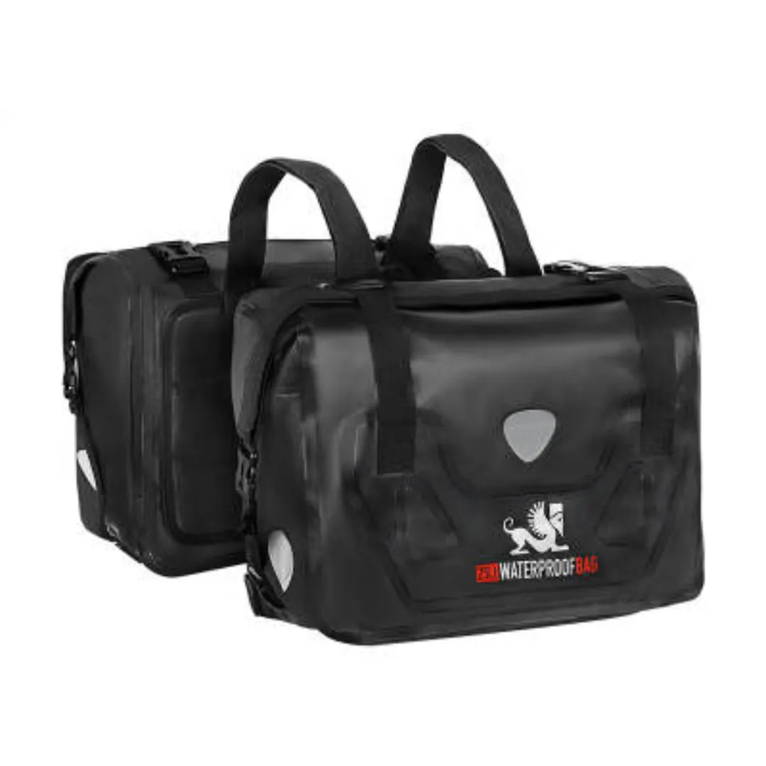 MC Waterproof Saddle/ Side Bags Set: (2 x 25L) - Black