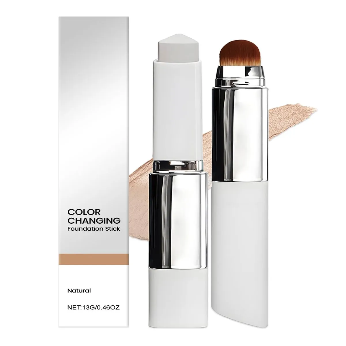 Color Changing Foundation Stick,Coverage Cream Stick Makeup - Natural color