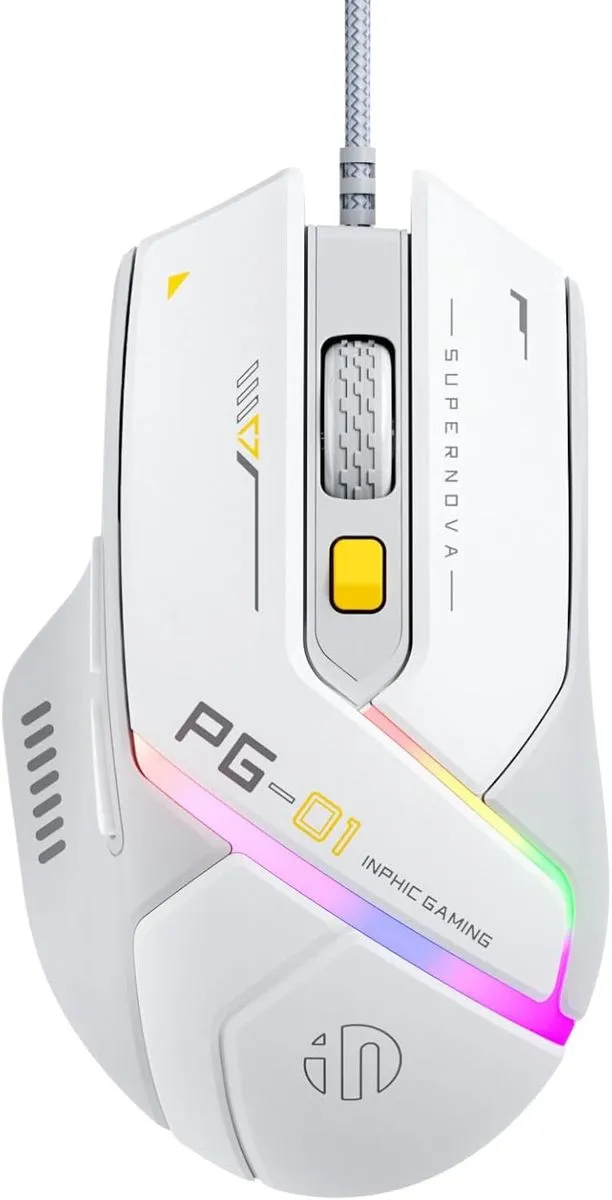 Wired Computer Mouse Ergonomic, RGB Backlit for Gaming