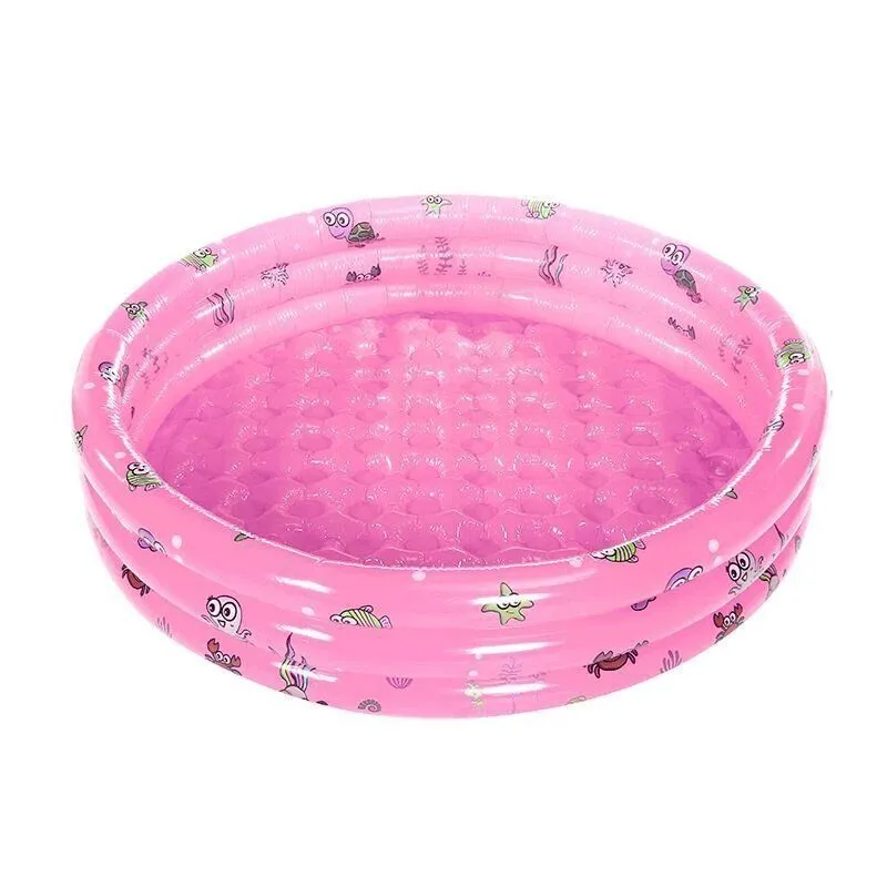 Kids Inflatable Swimming Pool 3 Ring Round Pit Ball Pool