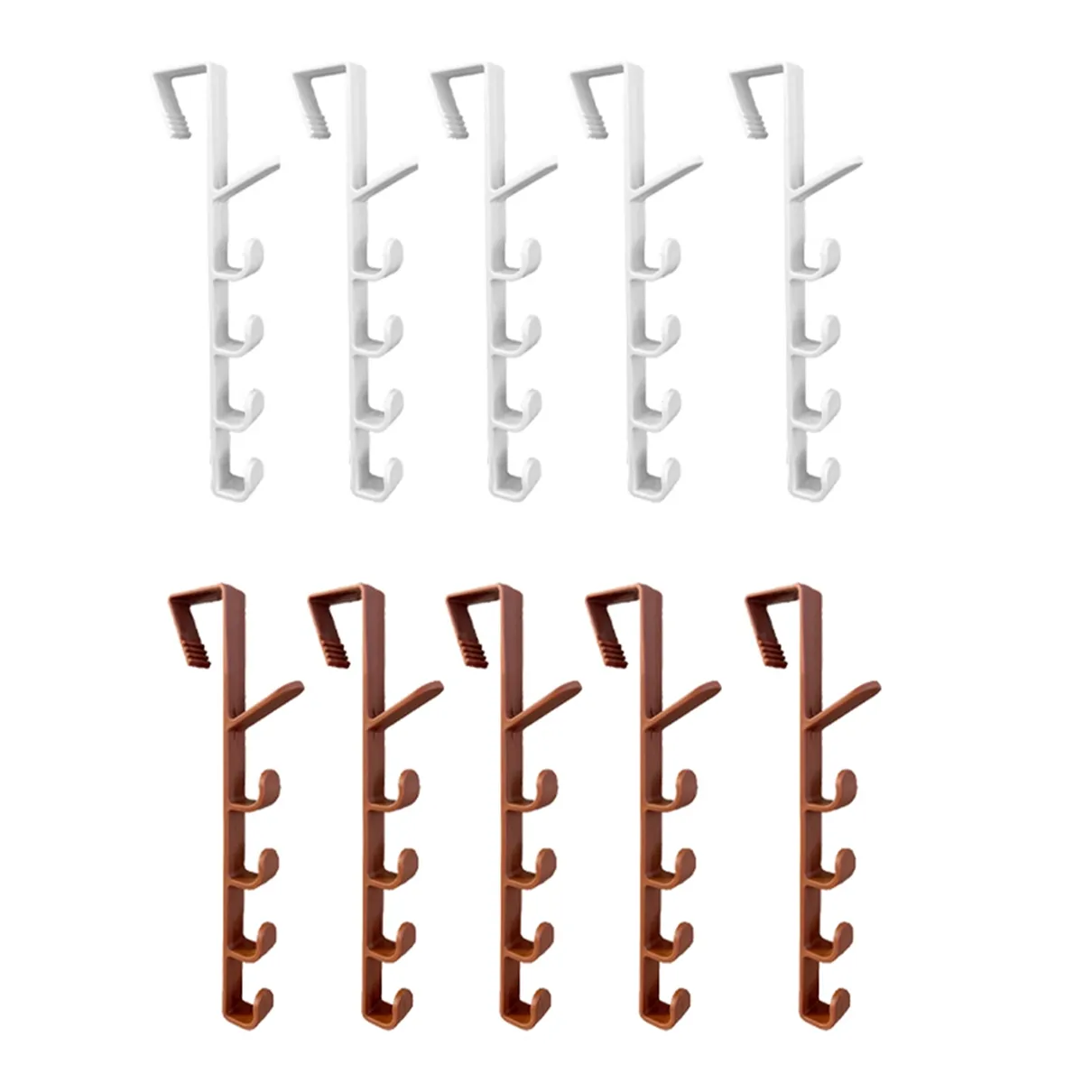 Portable Door Hanger Multifunctional Five-Section Hook Household