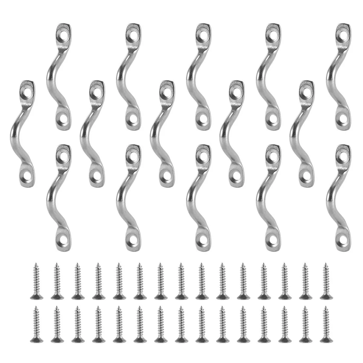 15Pcs Stainless Steel Peck Plate Eye Plates Ceiling Hook Eye Plate