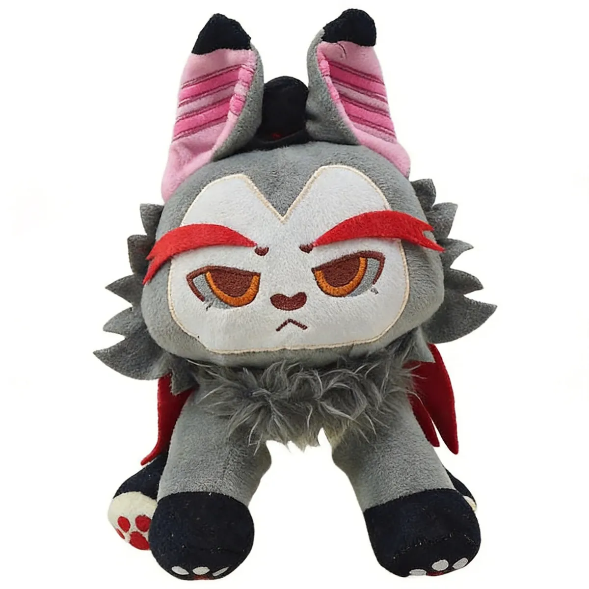 Hazbin Hotel Plush Toys - Husk Meow, Niffty, Alastor Cat Plushies - Black
