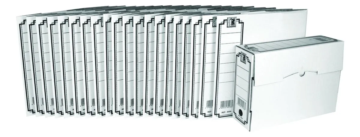 Files White Corrugated Archive Boxes 20 Pack