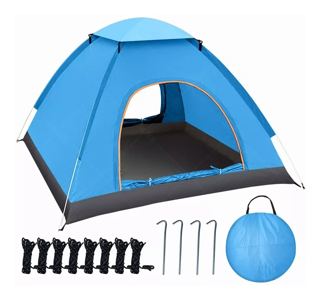 4 Person Dome Tents Camping Tent -Blue