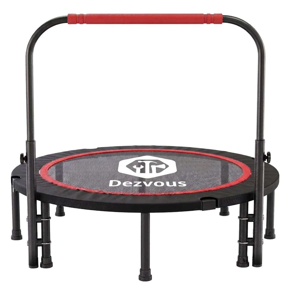 Dezvous 48" Fitness Trampoline Foldable with Handle Rebounder Trampoline