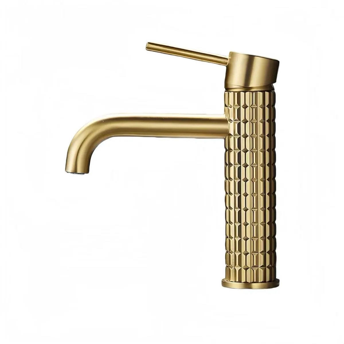 Gold-colored washbasin faucet chrome hot and cold mixer