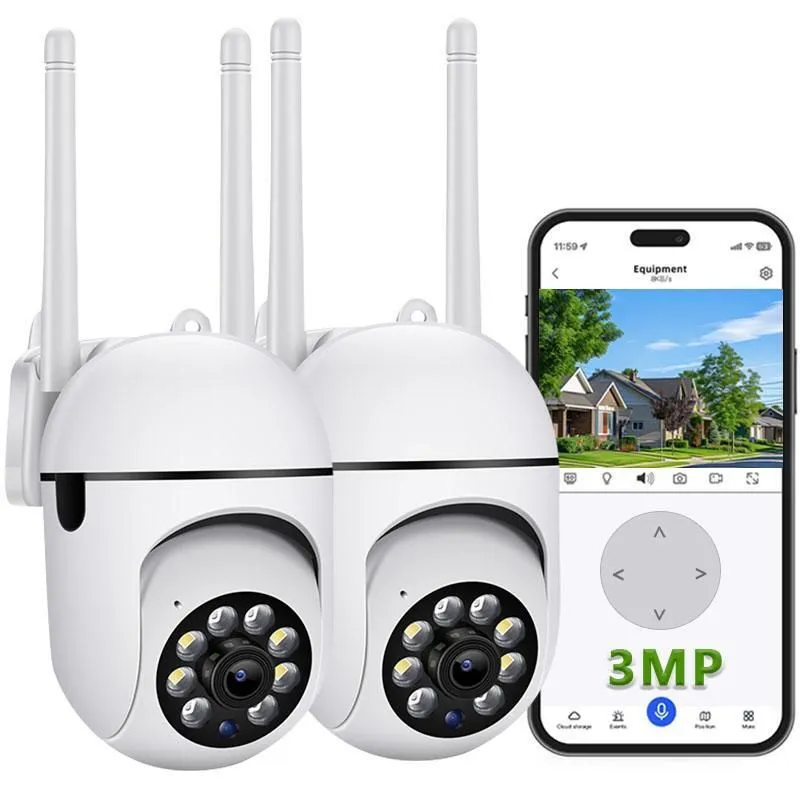 WiFi Camera 3mp HD Surveillance Cam, Pan-Tilt Cloud Storage, Indoor Outdoor