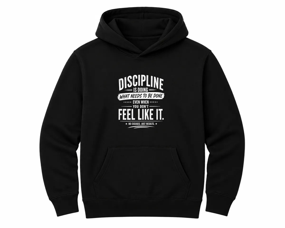 Discipline Motivational Quote Unisex Hoodie