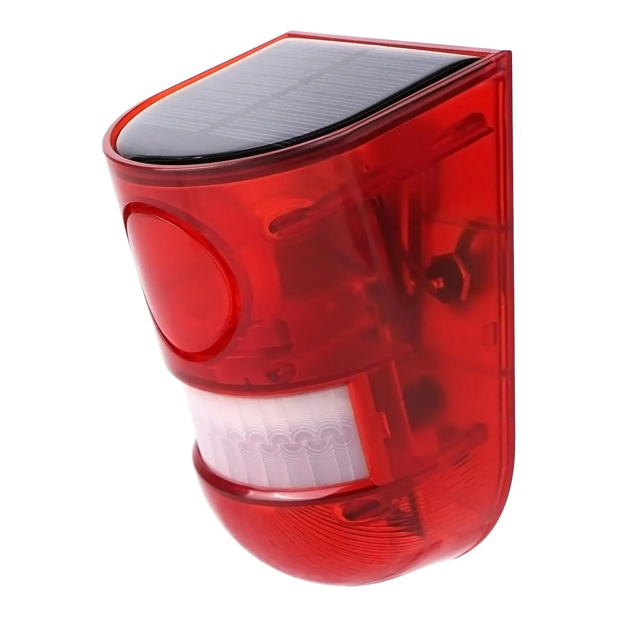Alarm Lamp Solar Powered Infrared Motion Sensor, 129db Loud Siren, IP65