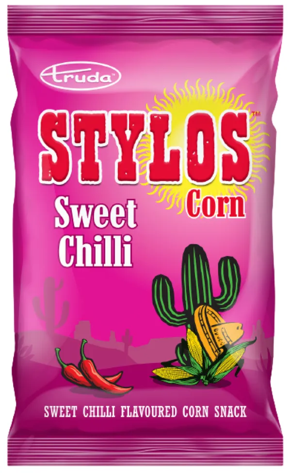 Stylos Corn Sweet Chilli Chips - 50 x 24g