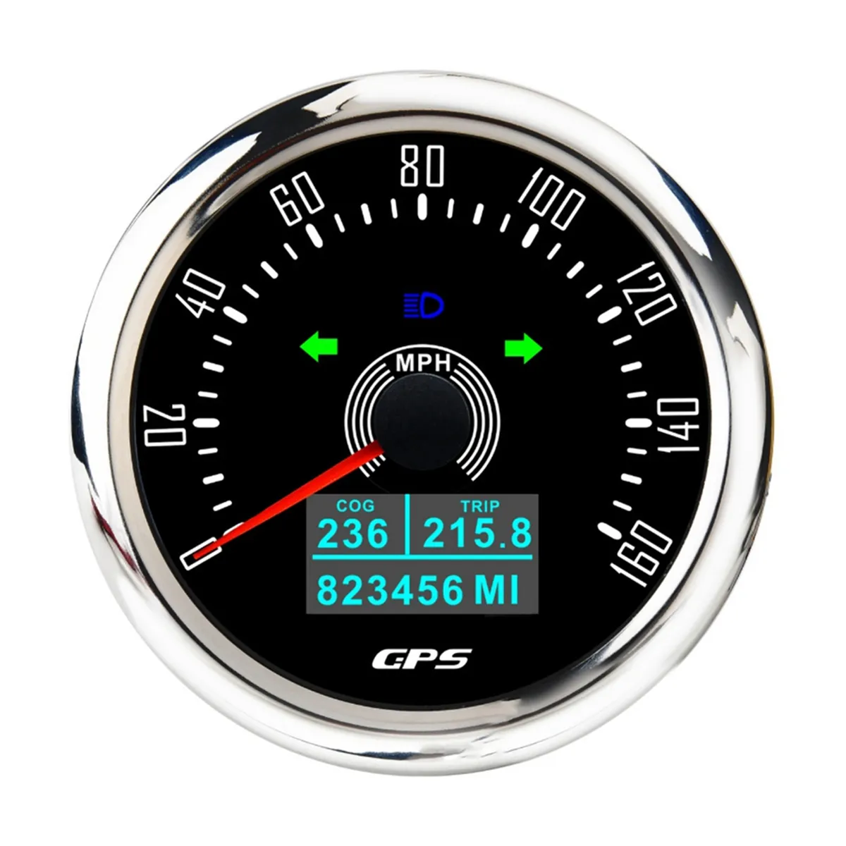 85Mm Gps Speedometer with Gps Antenna 7Colors Compatible with Universal