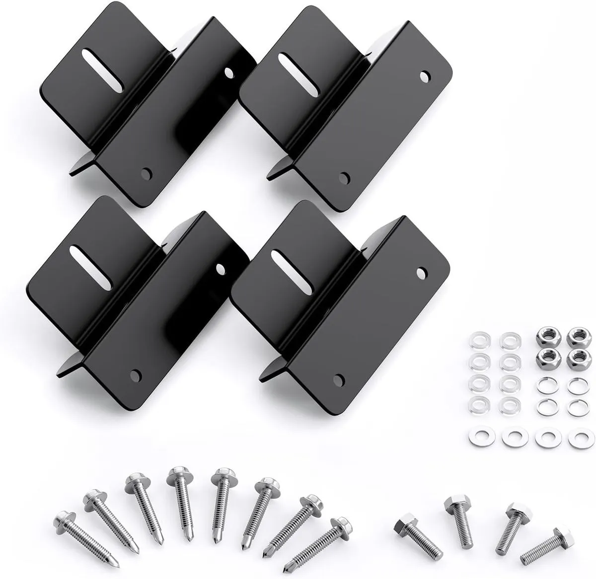 4 Pcs Mounting Z Brackets Aluminum Solar Panel Bracket for RVs