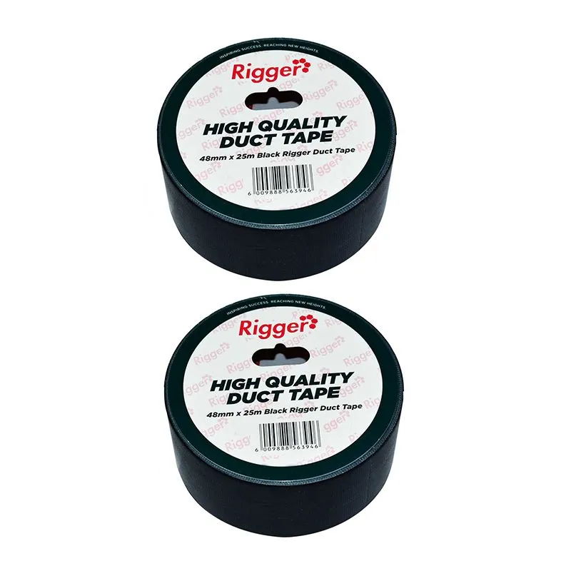 Duct Tape 48mm x 25 MT ( 2 Pack ) - Black