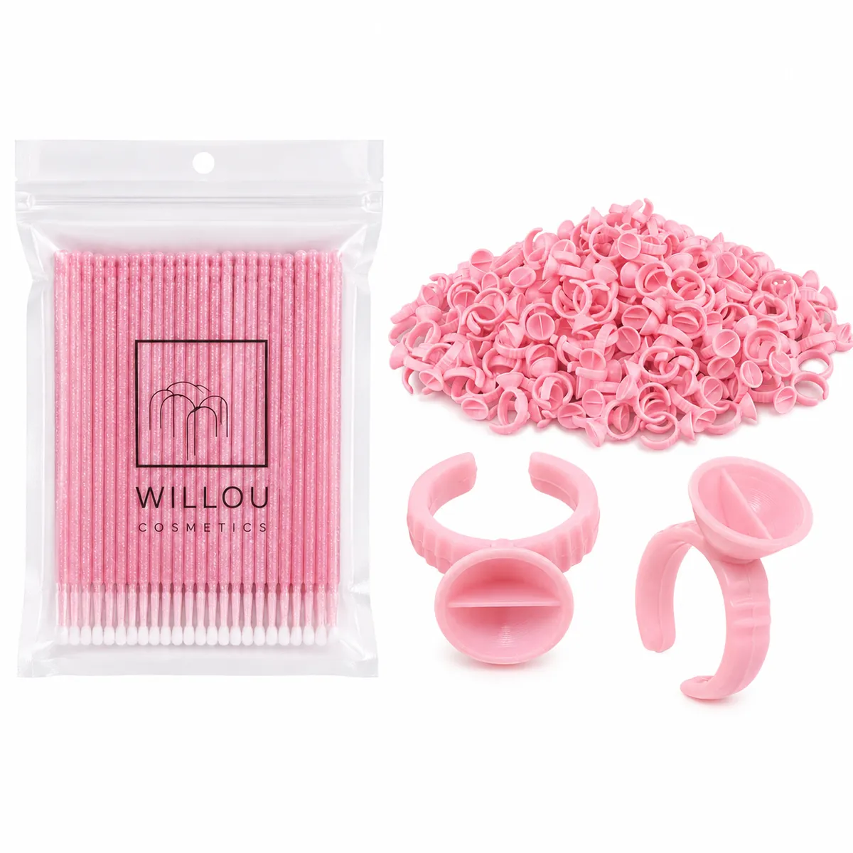 Micro Applicator Disposable microbrush & Glue Rings for Eyelash Extensions