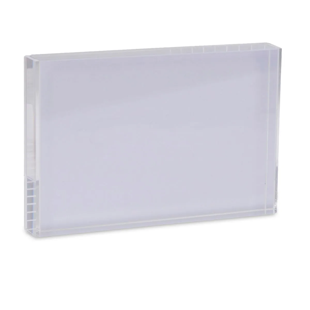 Slide-In Acrylic Photo Blocks - Clear Desktop Picture Frame Display - Large