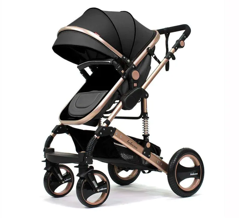 2in1 Luxury Belecoo Stroller - Black