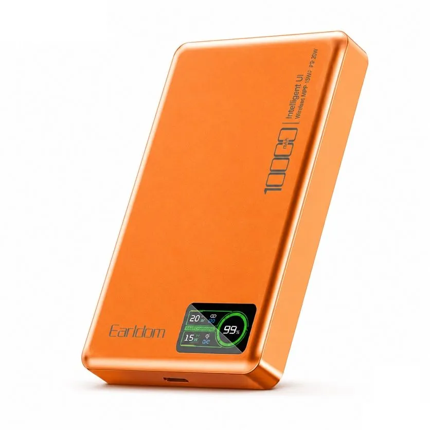 10000mAh 3-in-1 Wireless Power Bank 20W Fast Charging & LED Display PD62