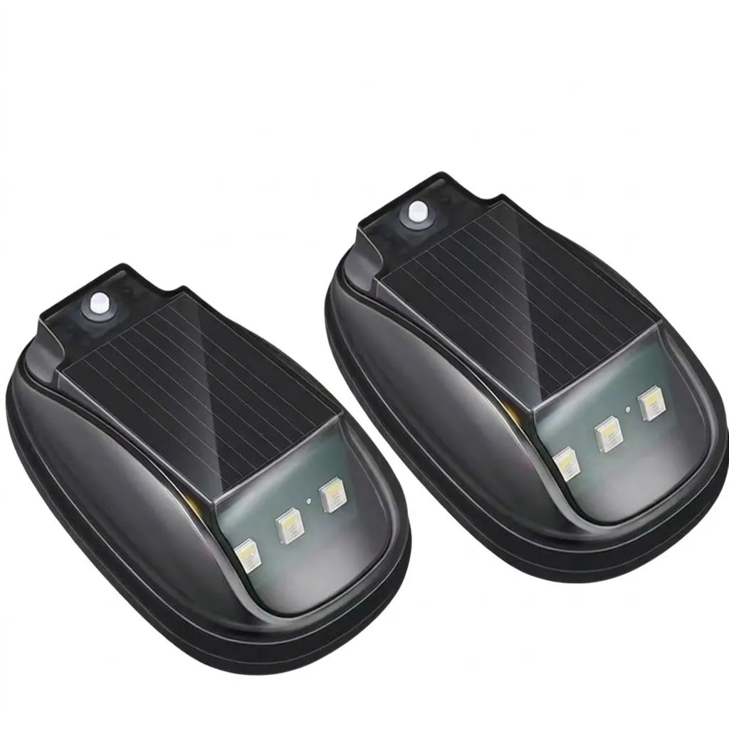Solar Powered Wireless RGB Car Roof Strobe Lights with Remote - 2 Pack