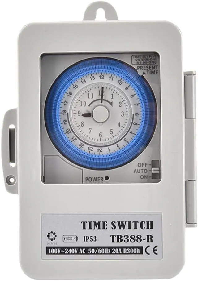 TB388R Mechanical Timer AC100-240V 24 Hours Programmable Switch Box IP53