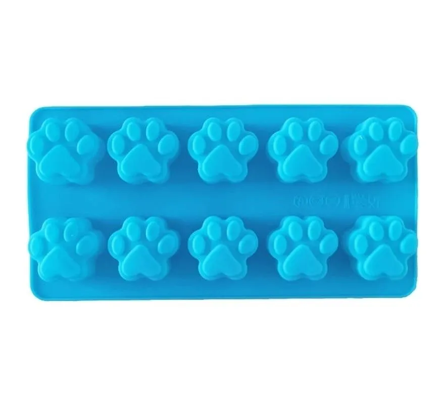 Cat Claw Chocolate Silicone Mold For Baking Cake Candy Jelly Soap 2 Pieces - Blue
