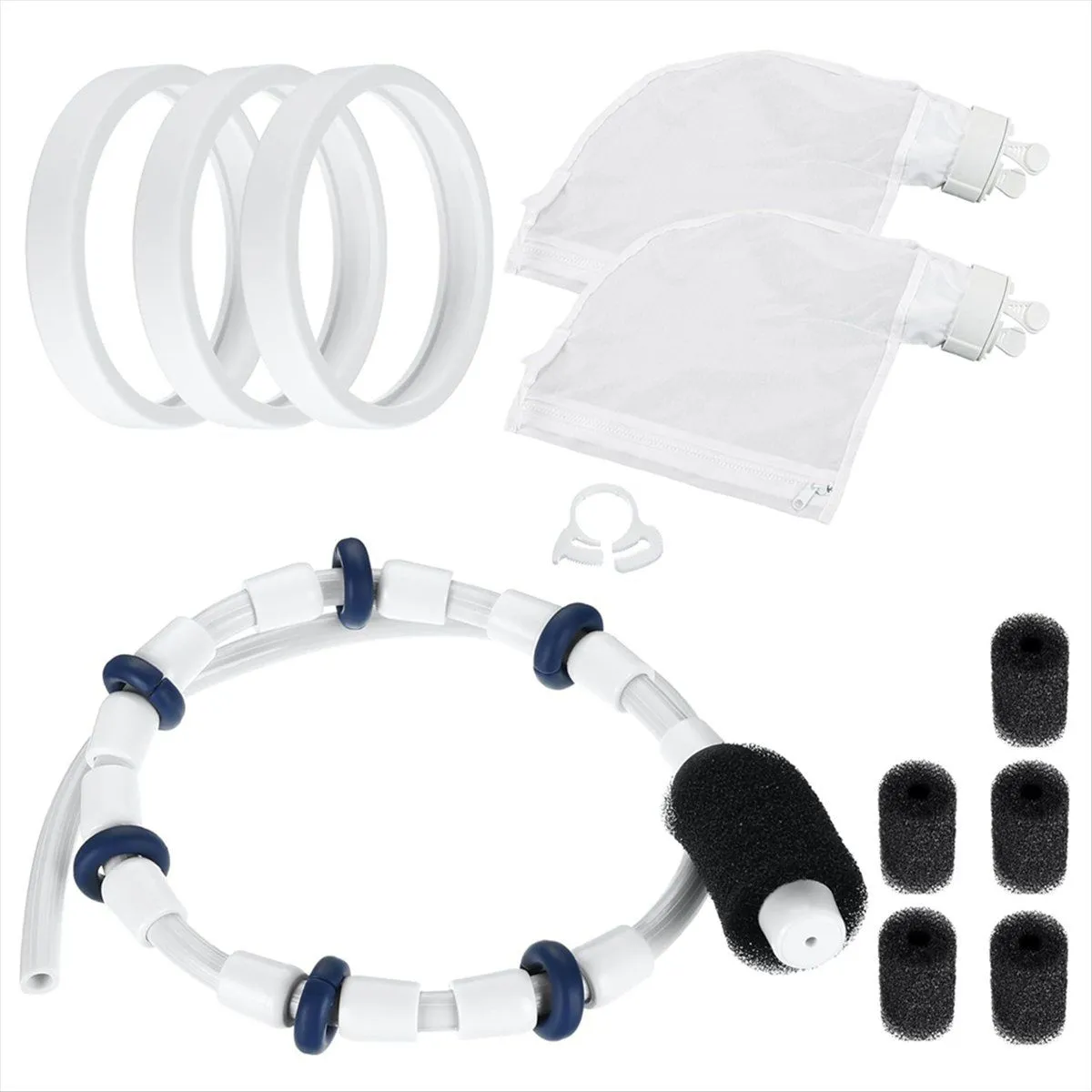 Pool Cleaner Parts for Polaris 280 480,1 Sweep Hose,3 Tires,2 Vacuum Cleane
