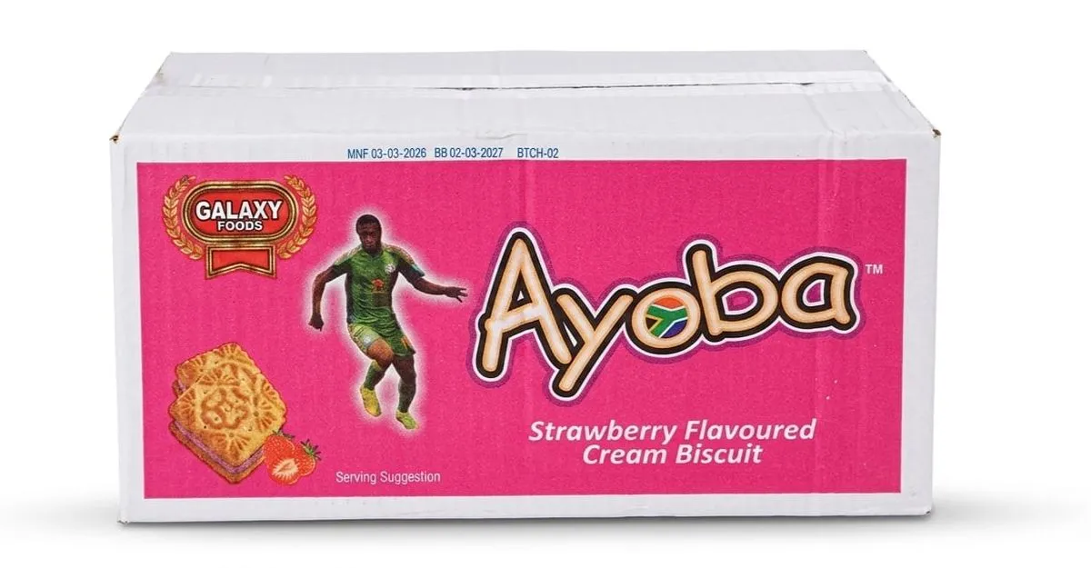 Galaxy Foods Ayoba Strawberry Flavoured Cream Biscuit